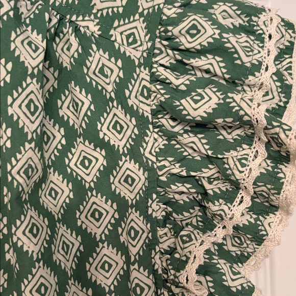 Block Print Ruffle Sleeve Mini Dress - Picture 5 of 6